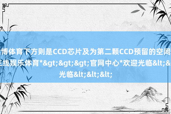 世博体育下方则是CCD芯片及为第二颗CCD预留的空间-*世博在线娱乐体育*>>>官网中心*欢迎光临<<<