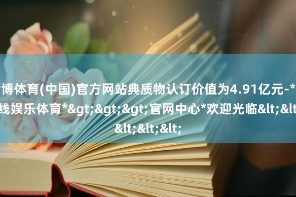 世博体育(中国)官方网站典质物认订价值为4.91亿元-*世博在线娱乐体育*>>>官网中心*欢迎光临<<<