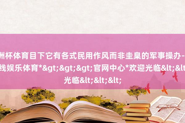 欧洲杯体育目下它有各式民用作风而非圭臬的军事操办-*世博在线娱乐体育*>>>官网中心*欢迎光临<<<