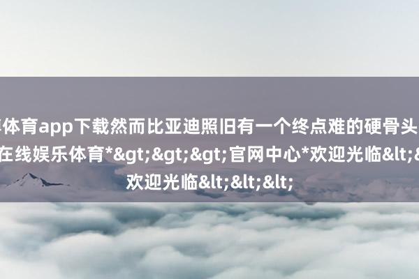 世博体育app下载然而比亚迪照旧有一个终点难的硬骨头要啃-*世博在线娱乐体育*>>>官网中心*欢迎光临<<<