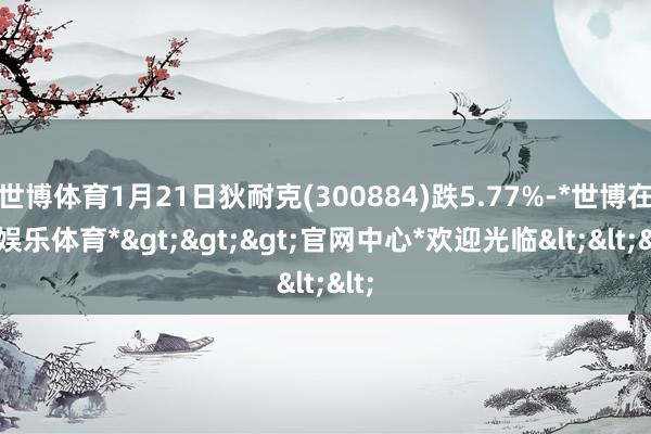 世博体育1月21日狄耐克(300884)跌5.77%-*世博在线娱乐体育*>>>官网中心*欢迎光临<<<