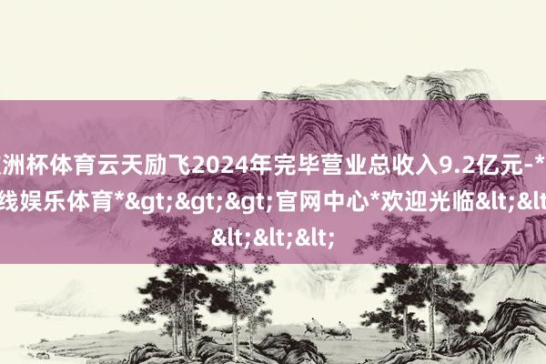 欧洲杯体育云天励飞2024年完毕营业总收入9.2亿元-*世博在线娱乐体育*>>>官网中心*欢迎光临<<<